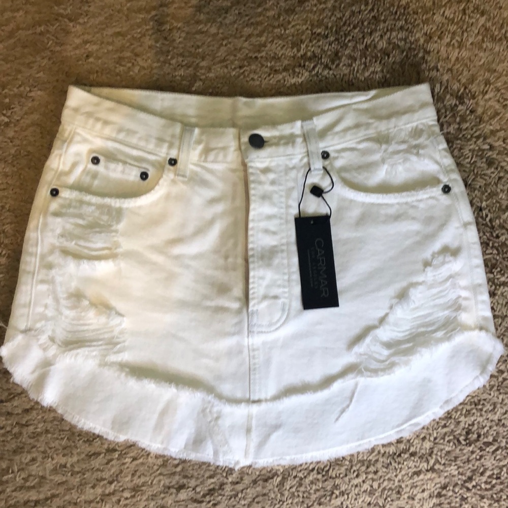 White Carmar Denim Skirt